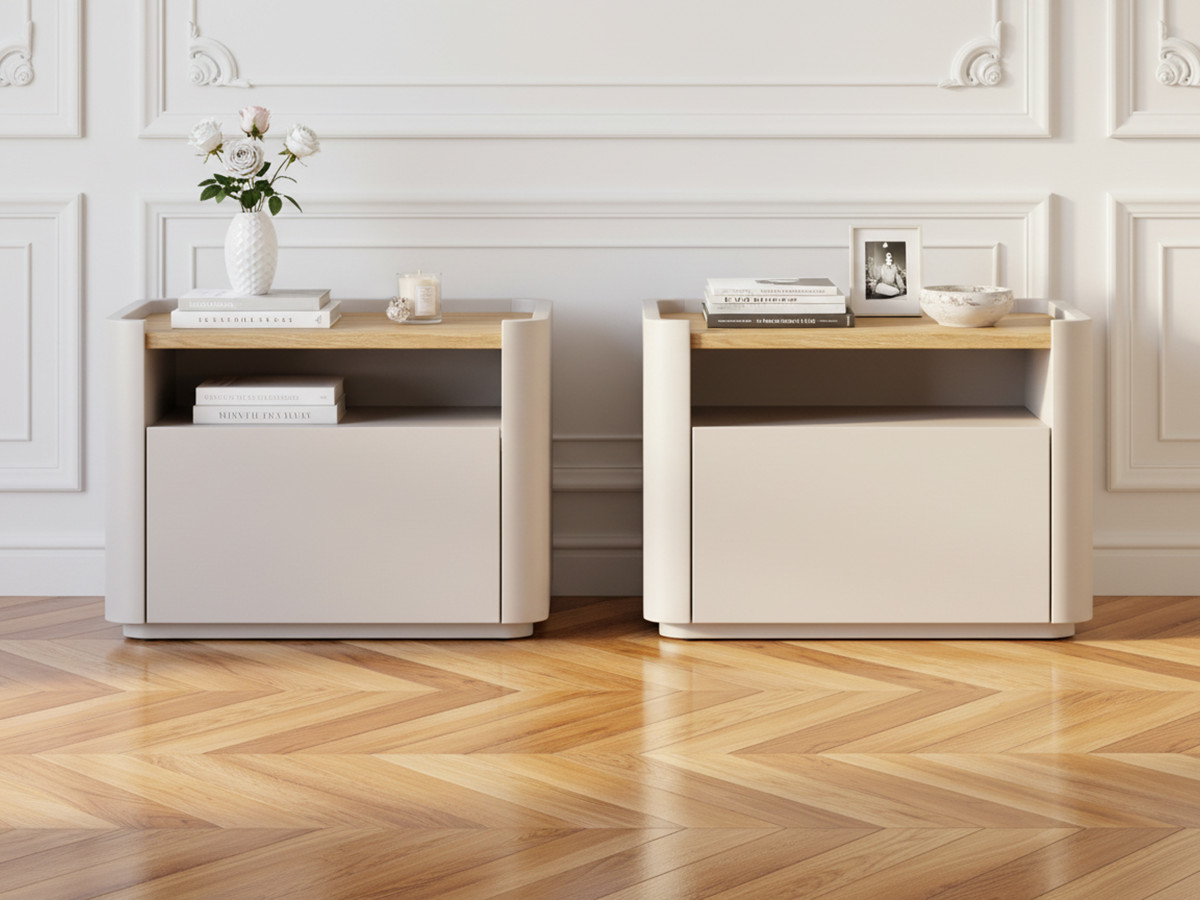 Set van 2 ANYRA nachtkastjes met 1 lade