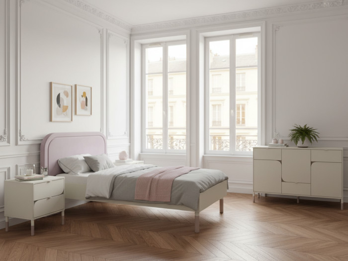 Ensemble BOREO avec lit enfant + chevet + commode