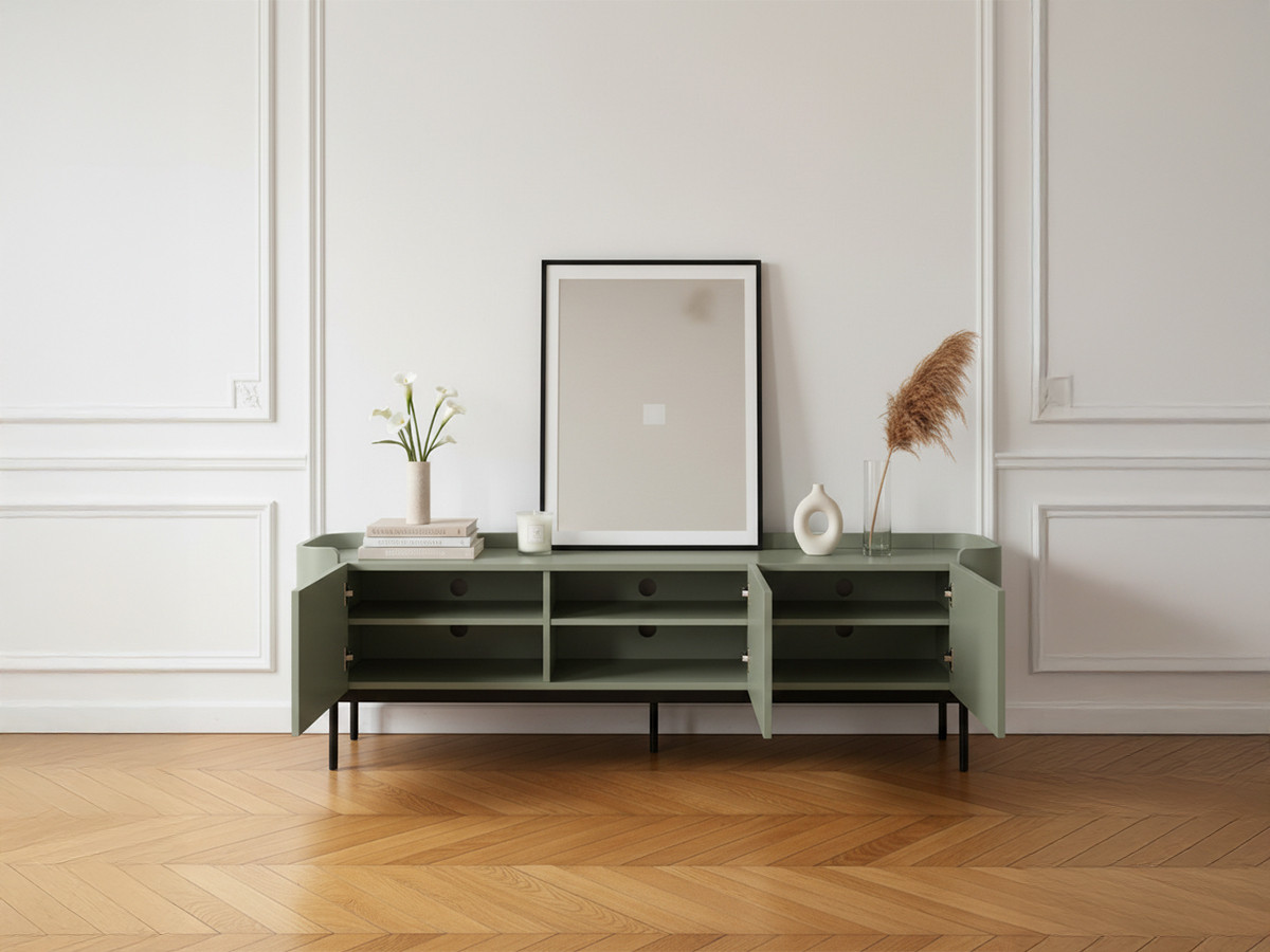 JAY 3-deurs tv-meubel, 180 cm, lamelleneffect