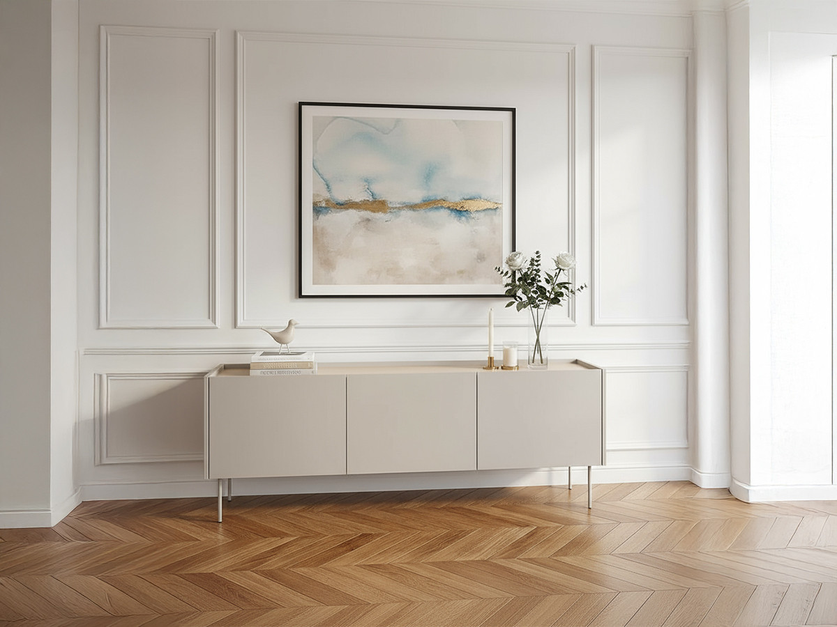 Meuble TV 3 portes 170 cm ATLAS beige — vue 4