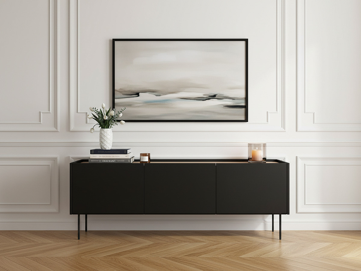 Ensemble ATLAS avec buffet 170 cm + meuble TV 170 cm noir — vue 5