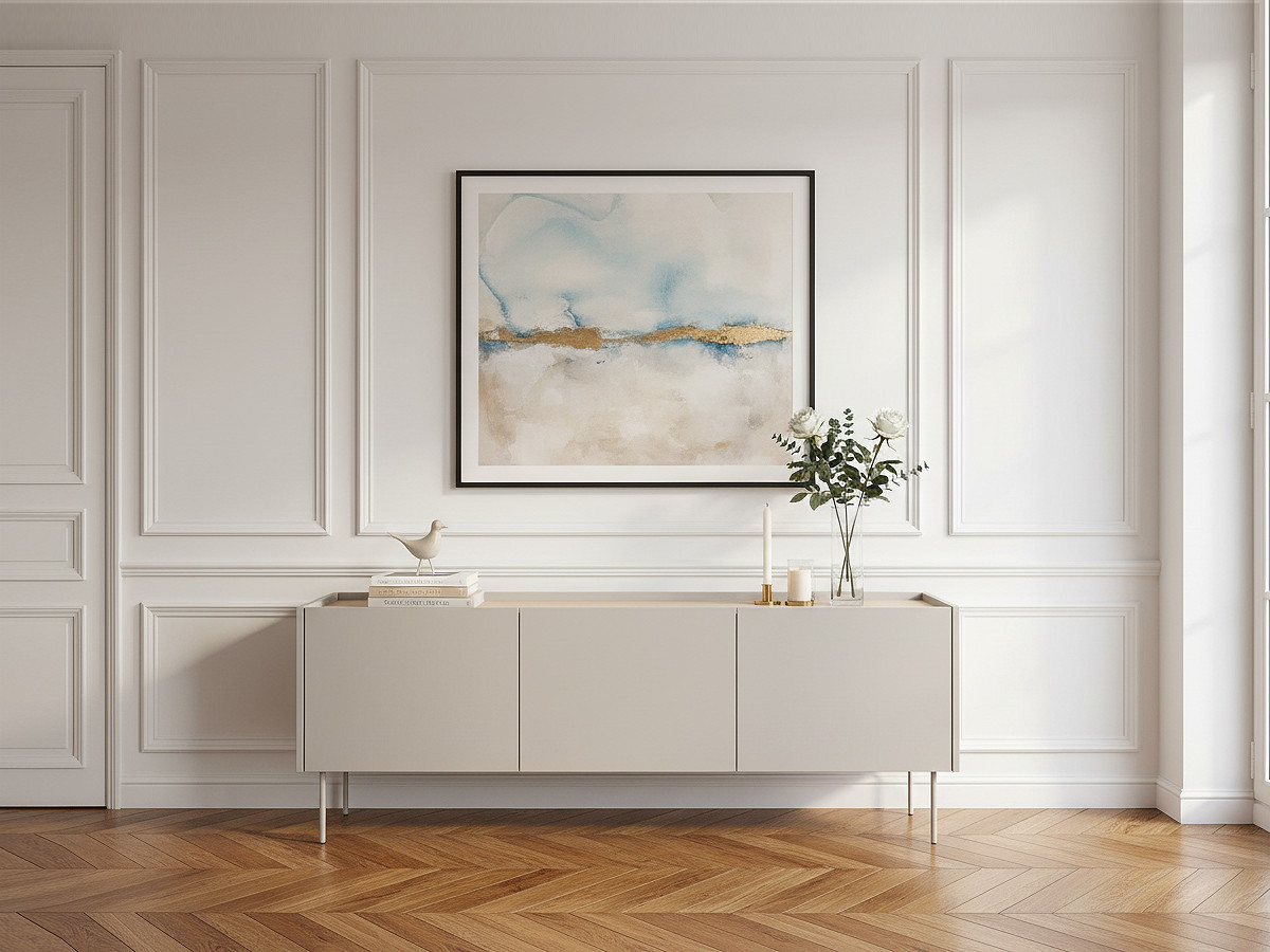 Ensemble ATLAS avec buffet 170 cm + meuble TV 170 cm beige — vue 4