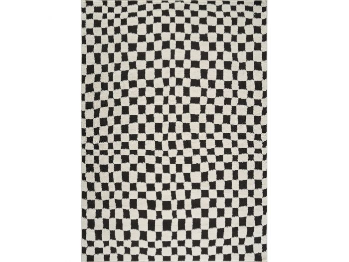 Tapis poils courts SULLY motifs damier