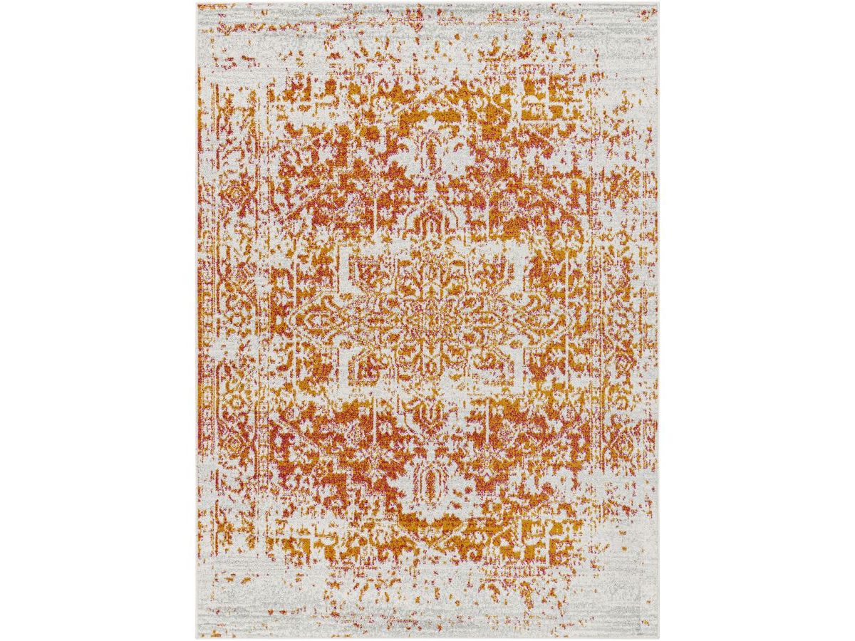 Tapis poils ras LALLA vintage orange — vue 3