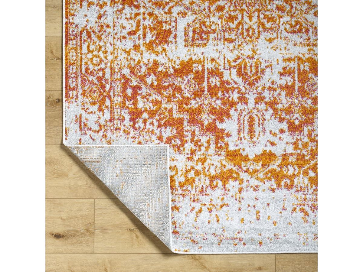 Tapis poils ras LALLA vintage orange — vue 6
