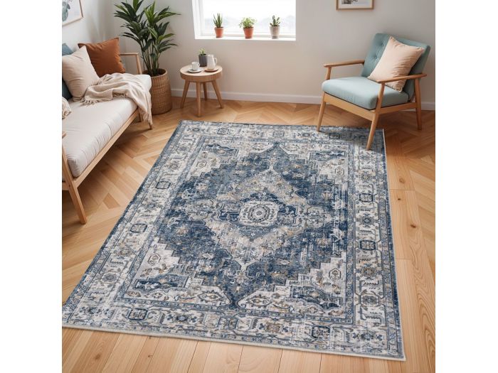 Tapis poils ras NOURA vintage