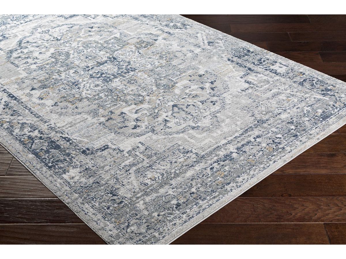 Tapis poils ras SAHAR vintage bleu — vue 5