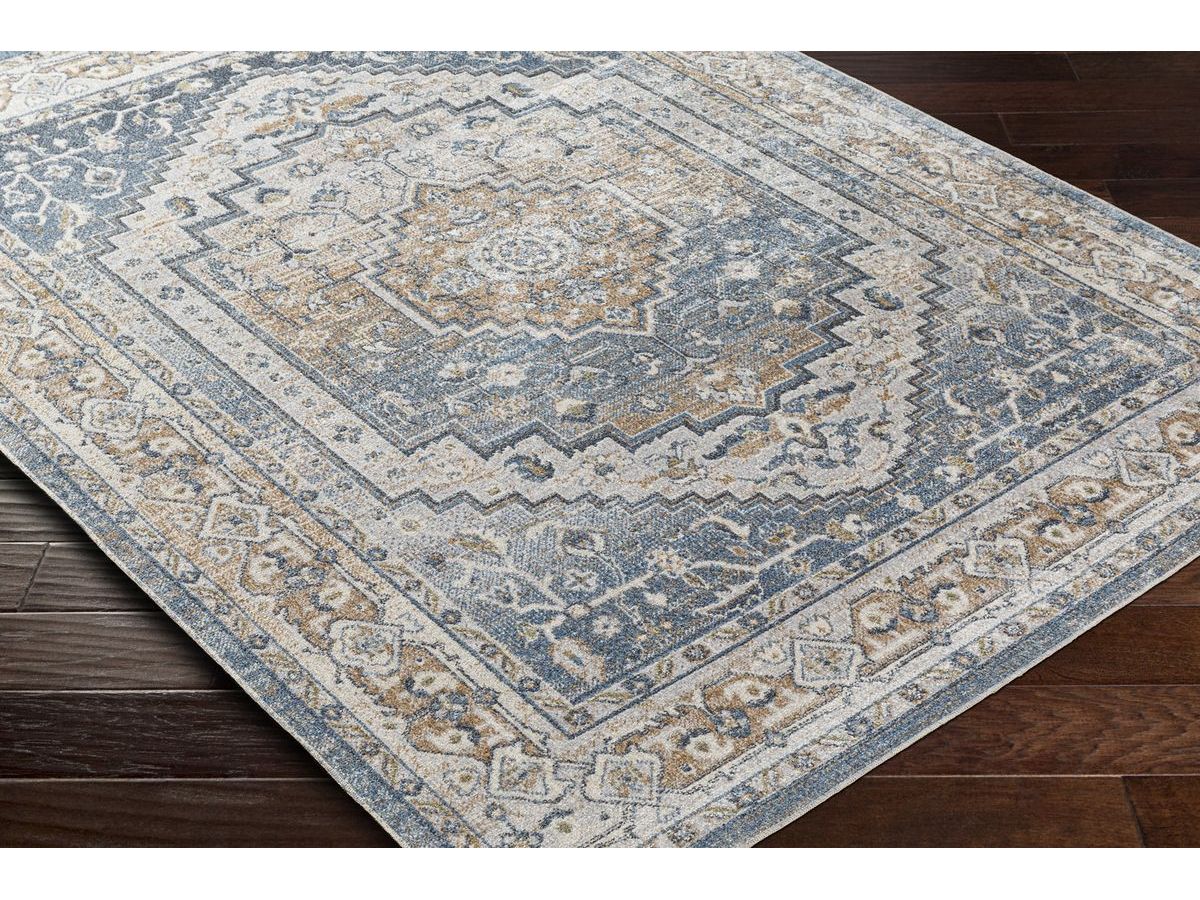 Tapis poils ras LINA vintage bleu — vue 4