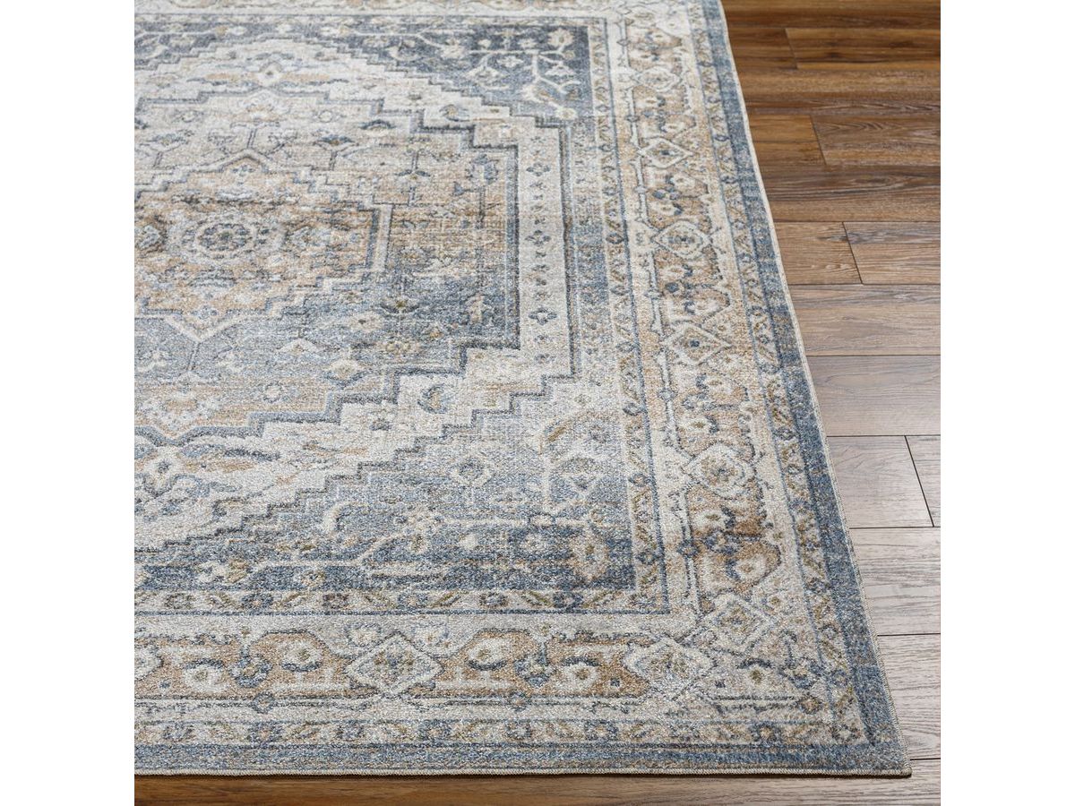 Tapis poils ras LINA vintage bleu — vue 6