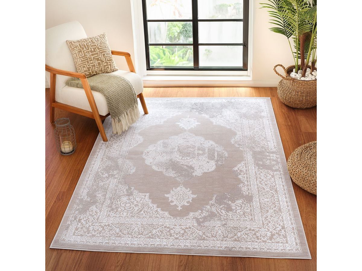 Tapis poils ras HORIA vintage beige — vue 4