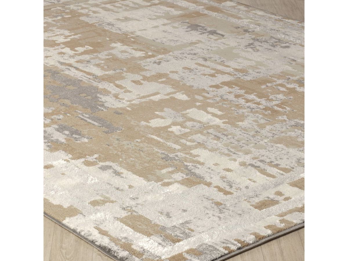 Tapis poils ras MINA vintage beige — vue 4