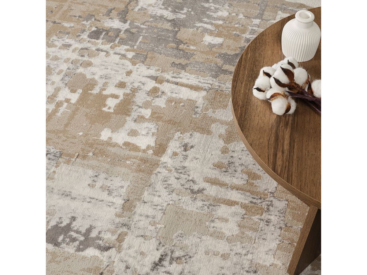 Tapis poils ras MINA vintage beige — vue 5