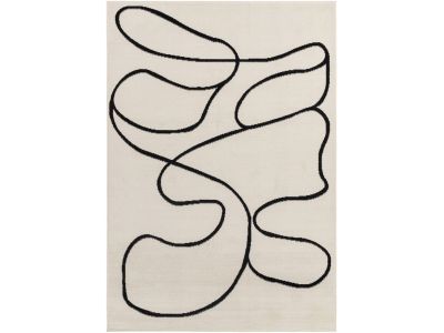 Tapis poils ras EDITH motif abstrait