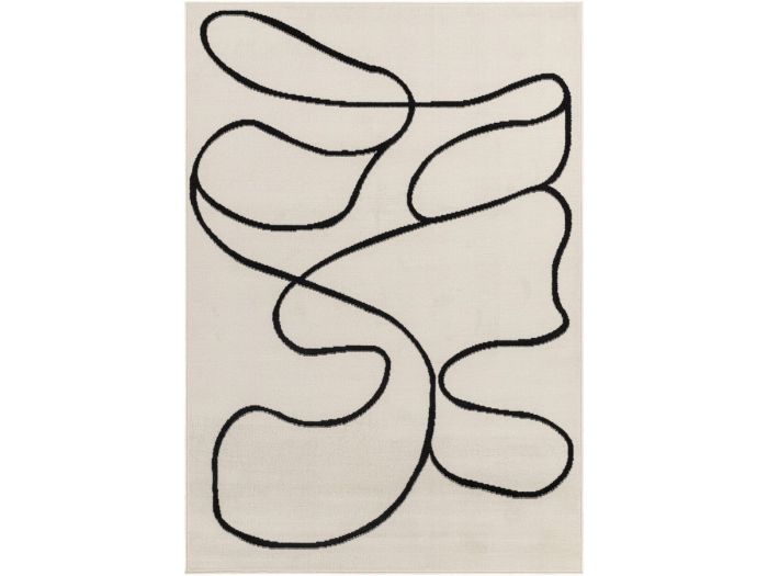 Tapis poils ras EDITH motif abstrait