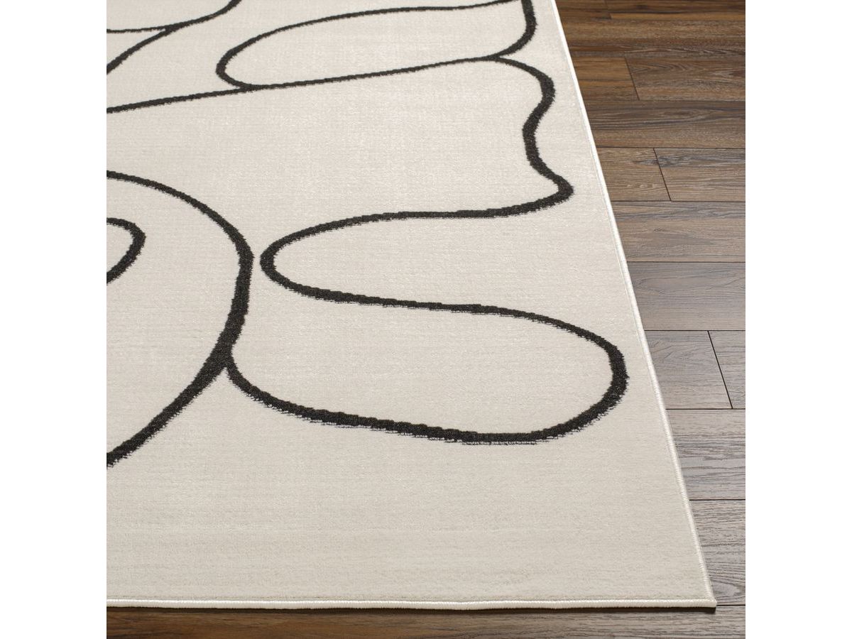 Tapis poils ras EDITH motif abstrait