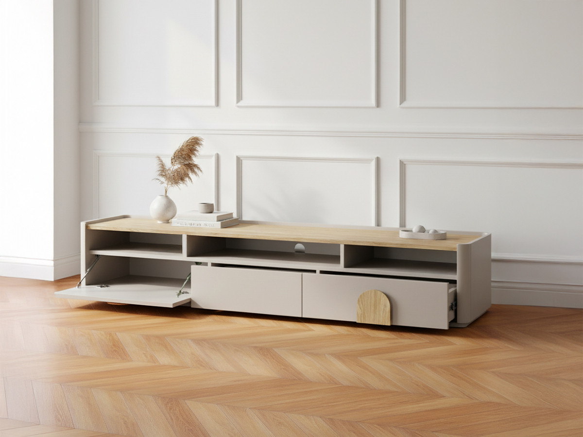 Meuble TV 1 porte 2 tiroirs 200 cm ENYRA