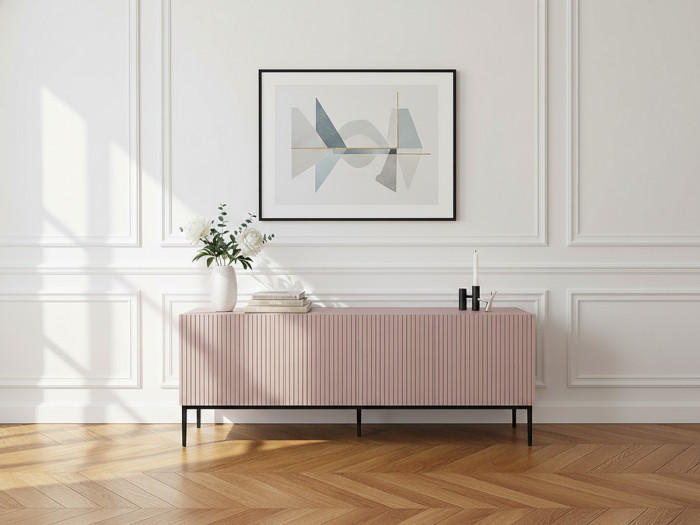 Meuble TV 150 cm KASHA Pieds noir