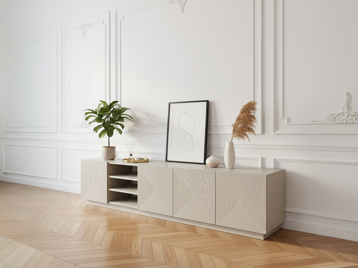 Meuble TV 200 cm ALICE avec niches