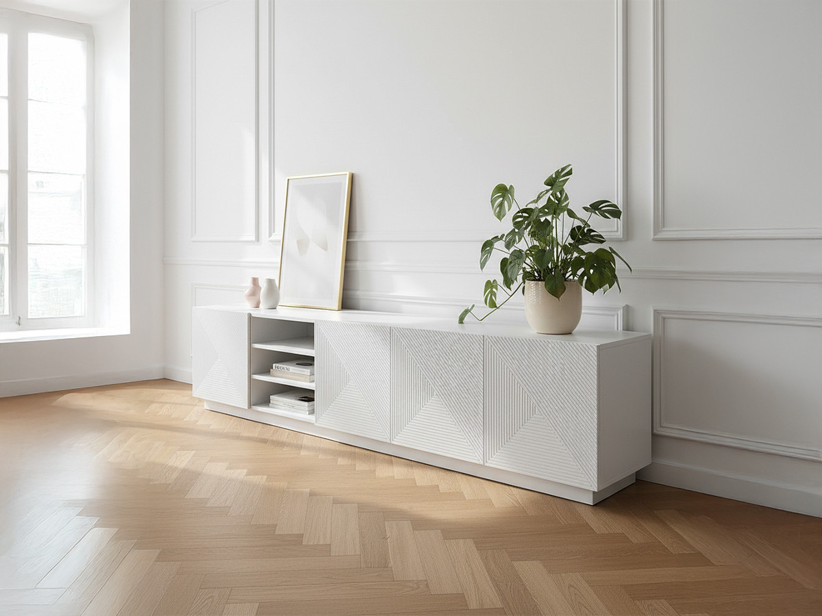 Meuble TV 200 cm ALICE avec niches