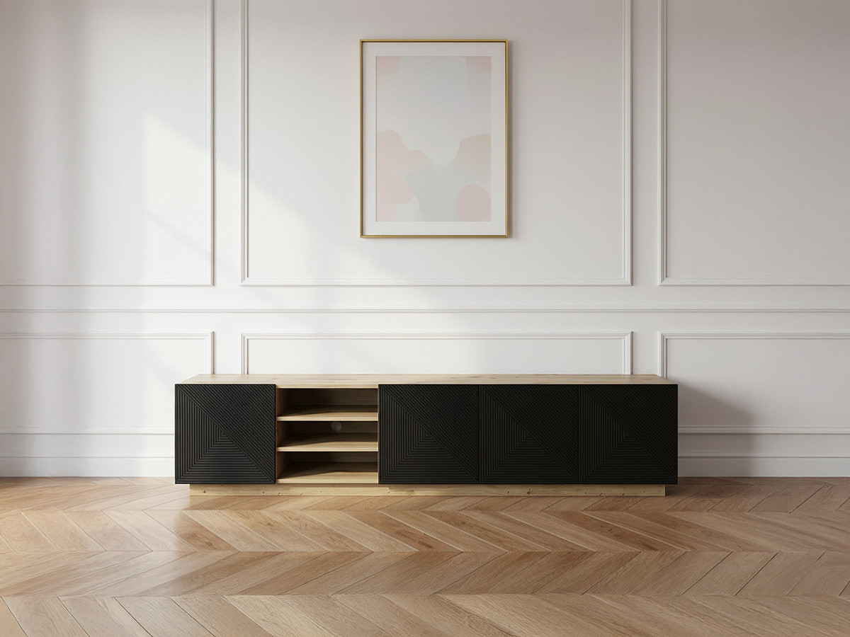 Meuble TV 200 cm ALICE avec niches