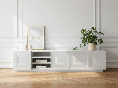 Meuble TV 200 cm ALICE avec niches