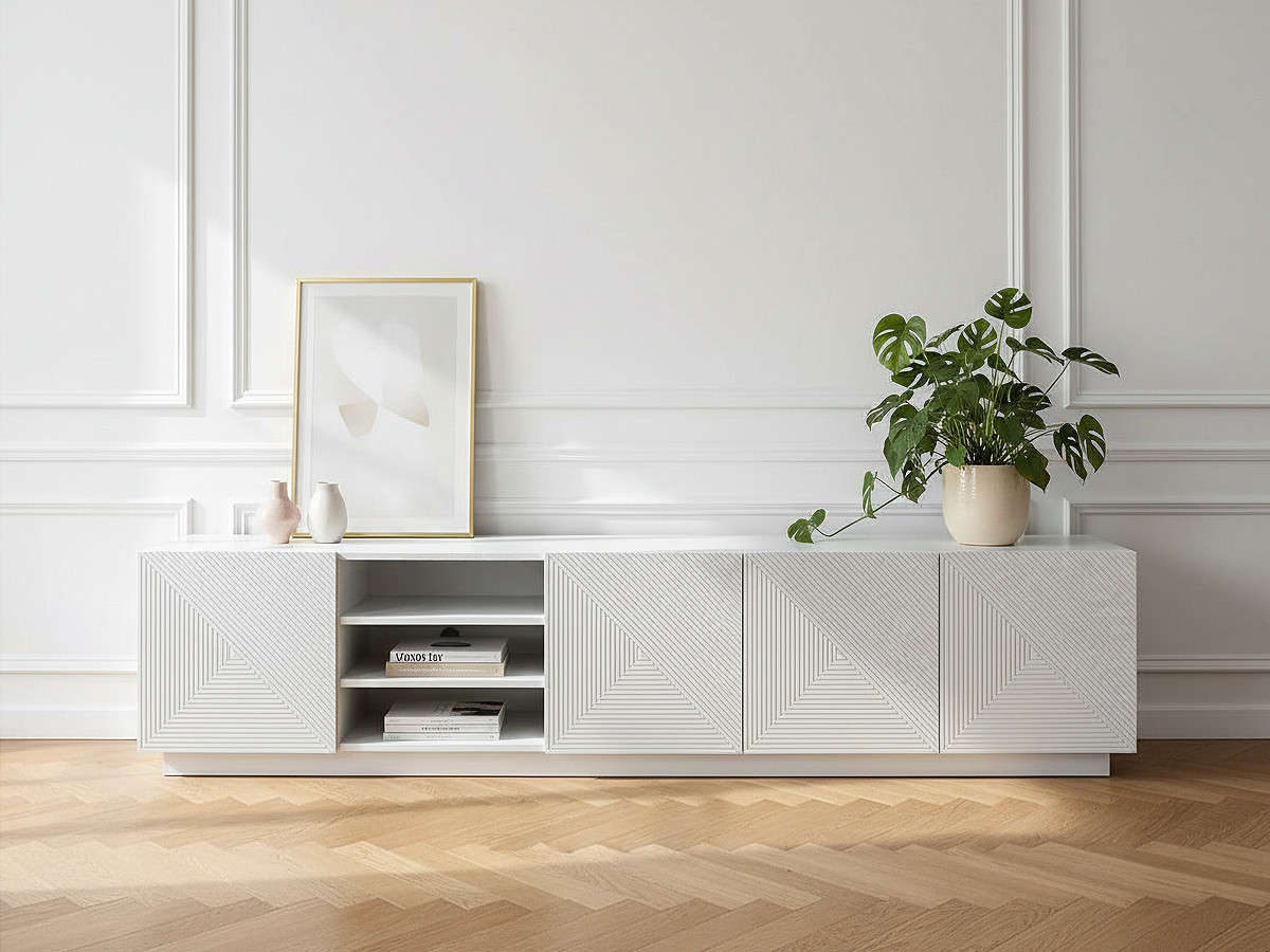 Meuble TV 200 cm ALICE avec niches