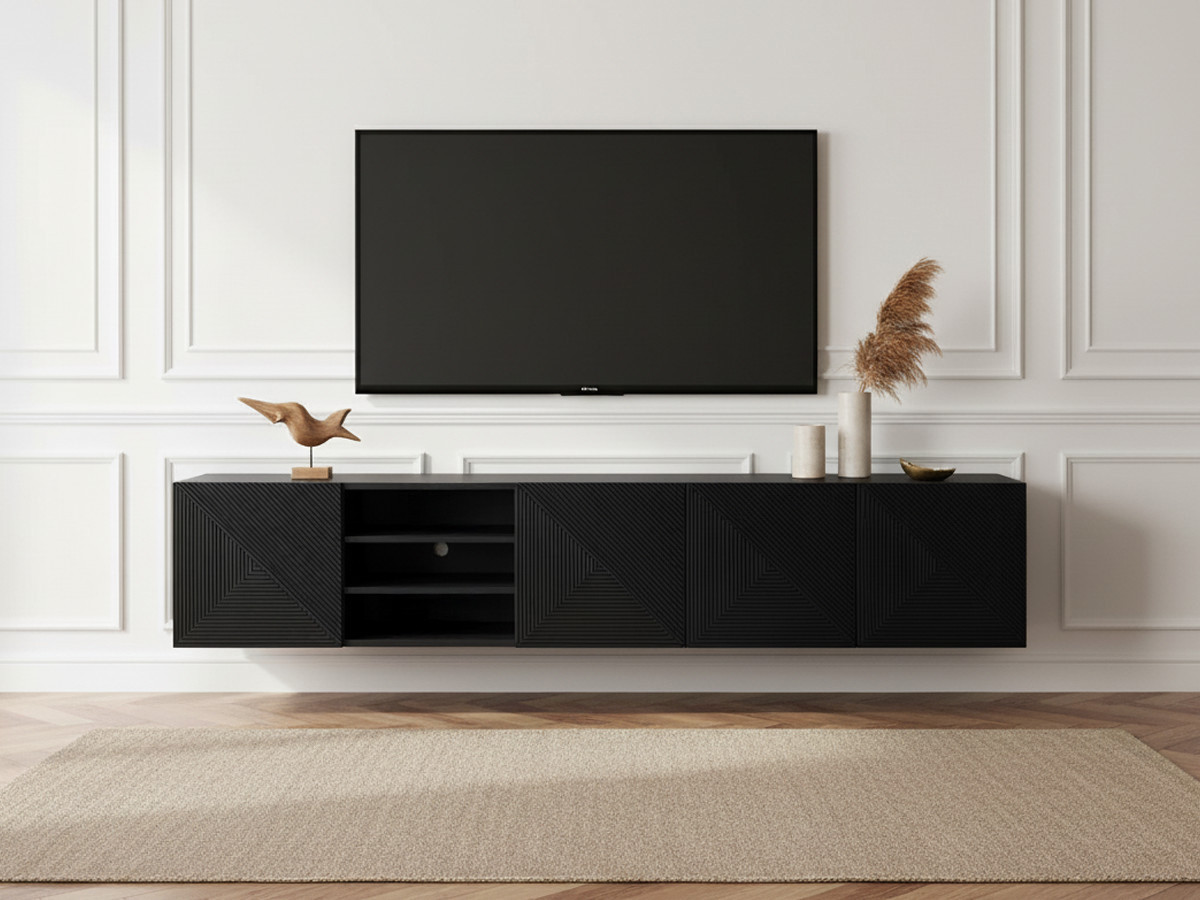 ALICE 200 cm wandmeubel met nissen