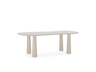 Table à manger ovale SASHA 220 cm beige