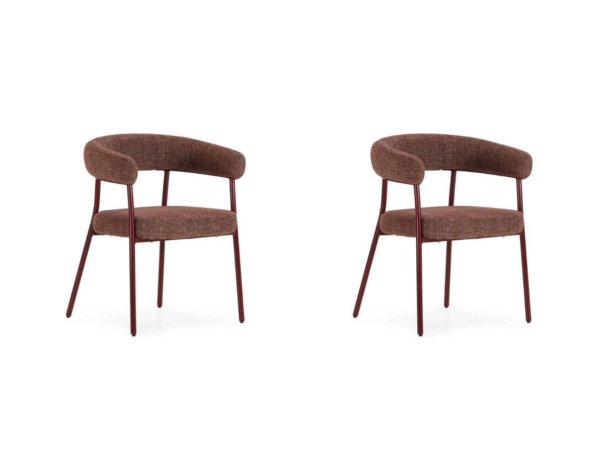 Lot de 2 chaises ROSA texturé rouge — vue 3