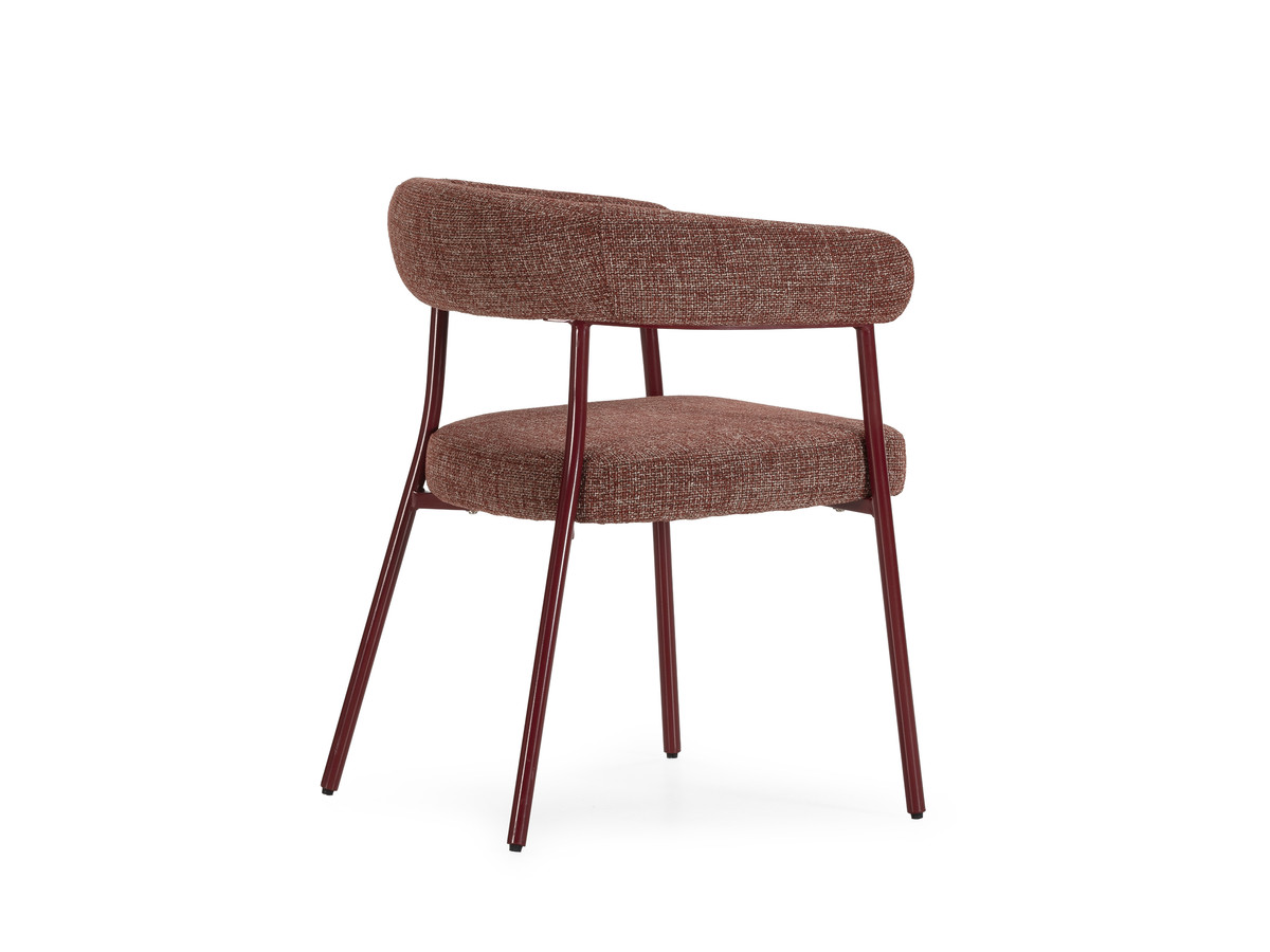 Eetkamerset SASHA met ovale tafel van 220 cm + stoelen ROSA in bruine structuurstof