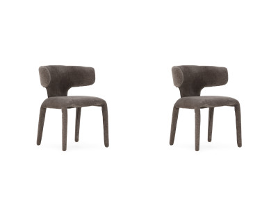 Lot de 2 chaises MILA tissu texturé