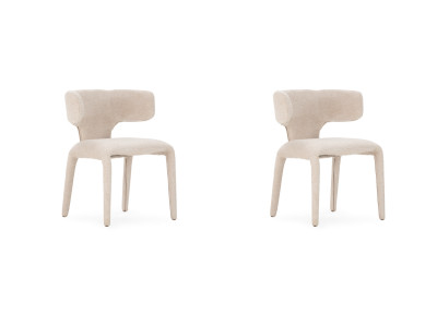 Lot de 2 chaises MILA tissu texturé