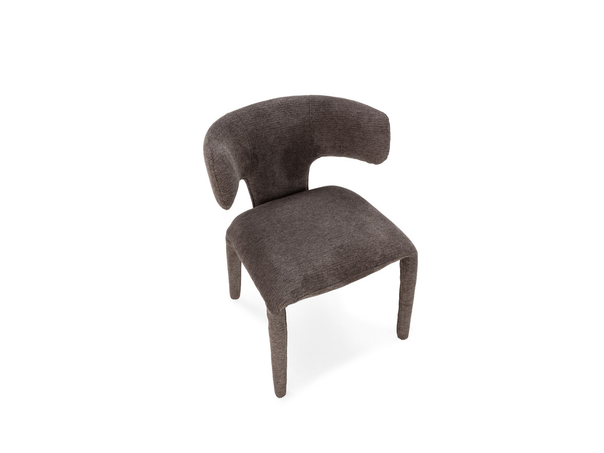 Eetkamerset SASHA met ovale beige eettafel 220 cm + stoelen MILA in structuurstof