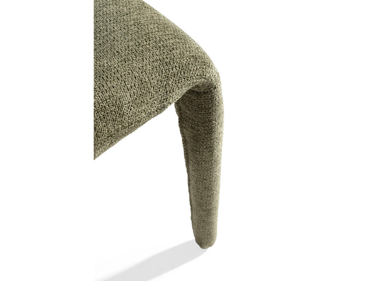 Eetkamerset SASHA met ovale beige eettafel 220 cm + stoelen MILA in structuurstof