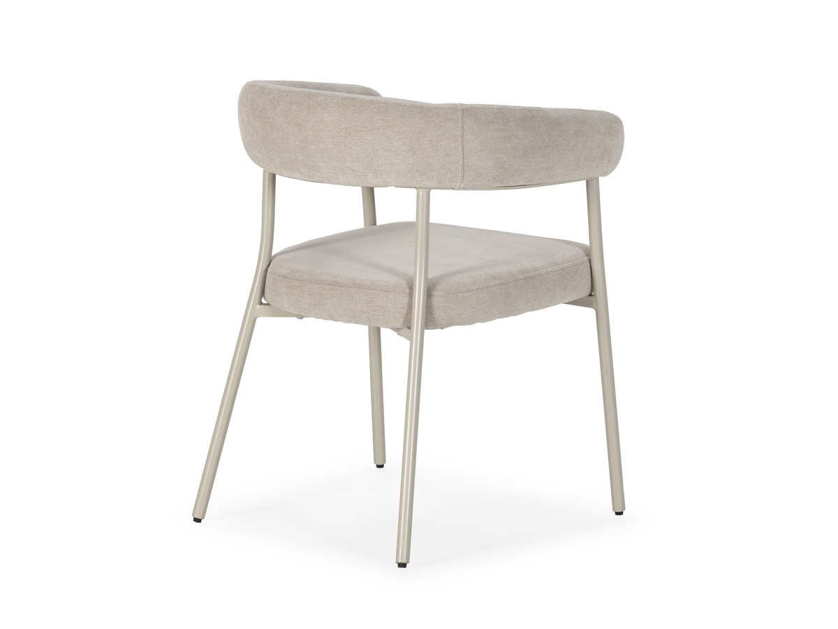 Set van 2 ROSA stoelen in beige fluwelen stof