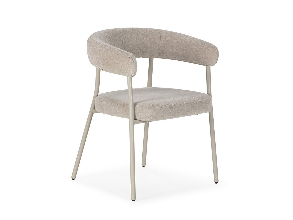 Set van 2 ROSA stoelen in beige fluwelen stof