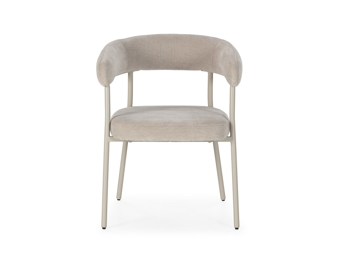 Set van 2 ROSA stoelen in beige fluwelen stof