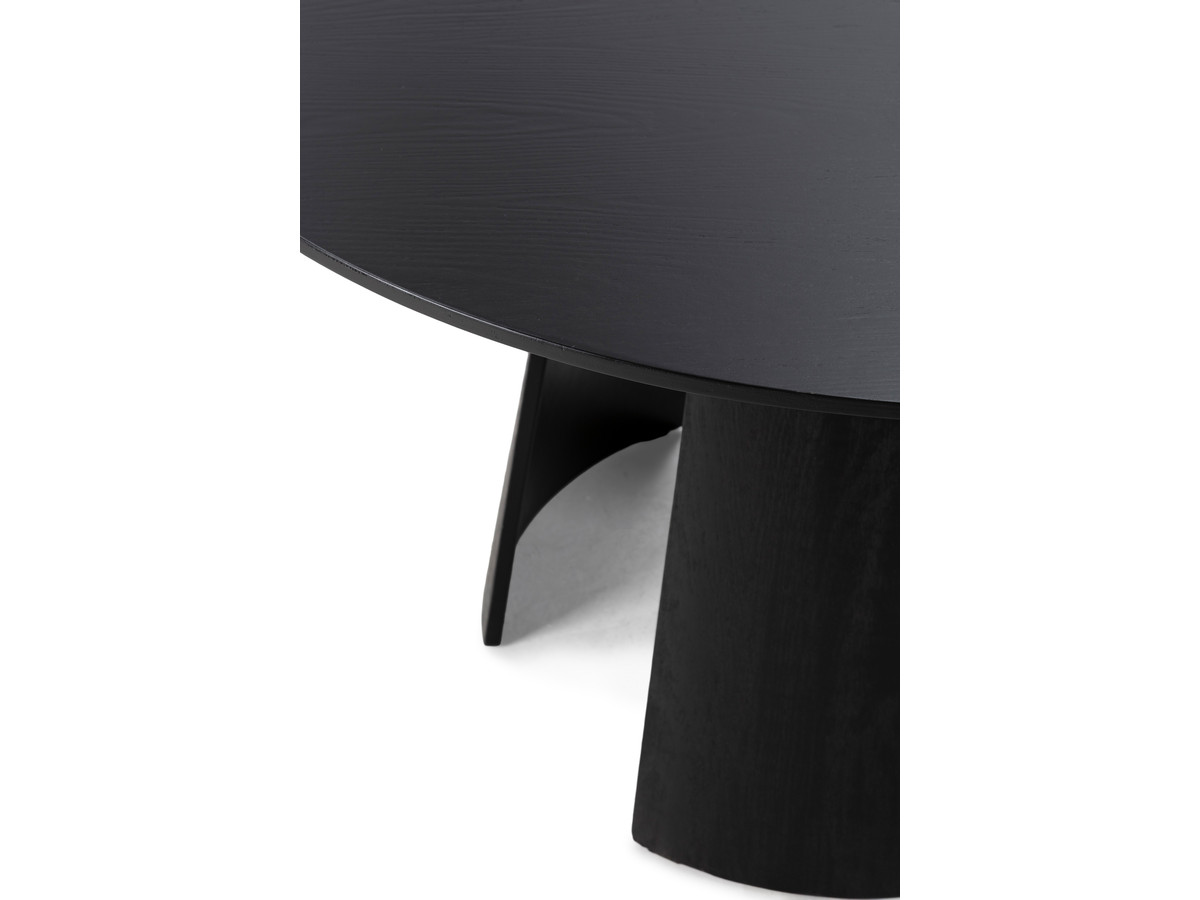 Table à manger ronde GASTON 120 cm placage chêne