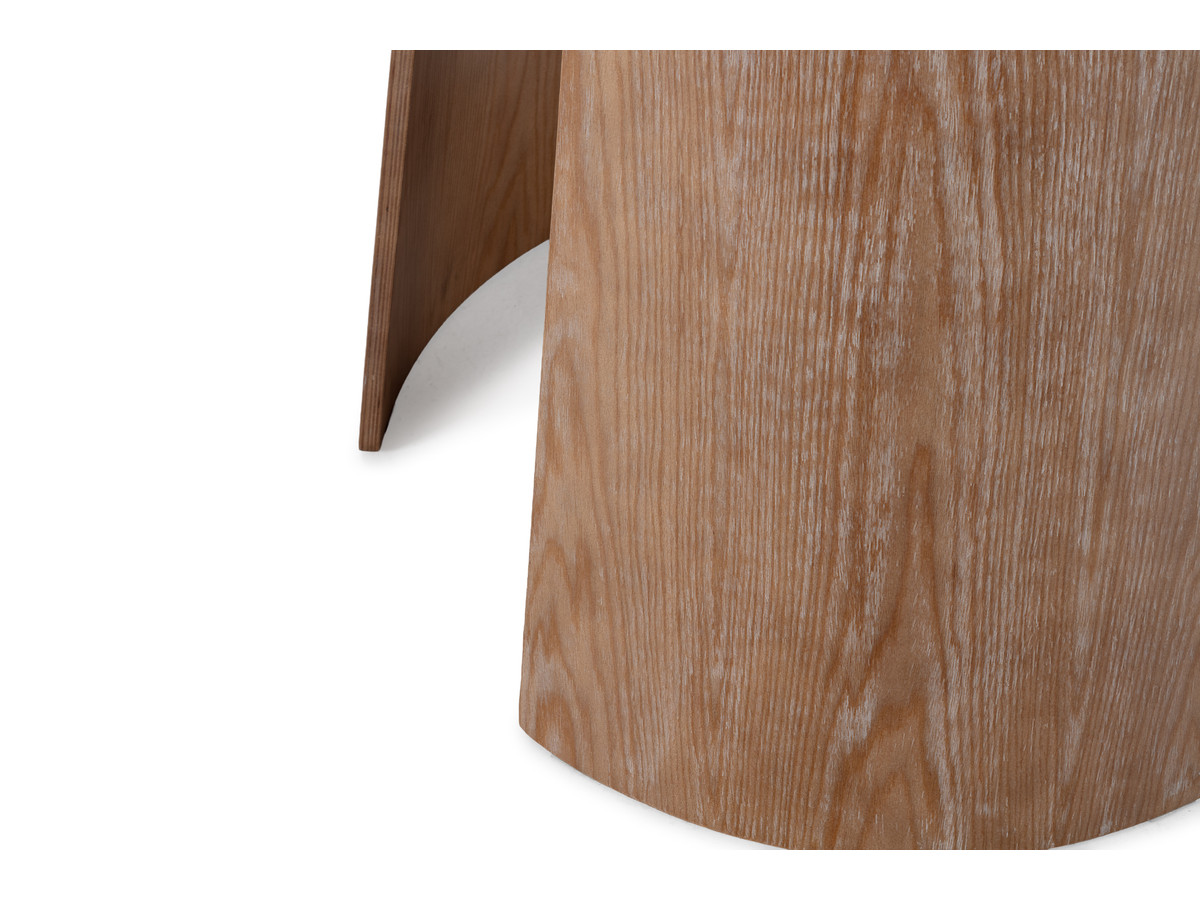 Table à manger ronde GASTON 120 cm placage chêne