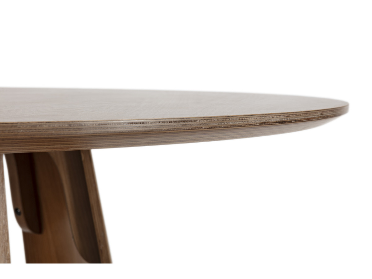 Ensemble GASTON avec table à manger ronde 120 cm placage chêne + 4 chaises PIA