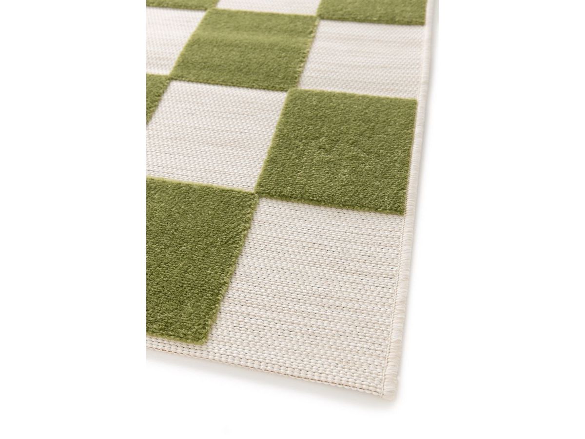 GAELLE kortpolig vloerkleed met schaakbordpatroon