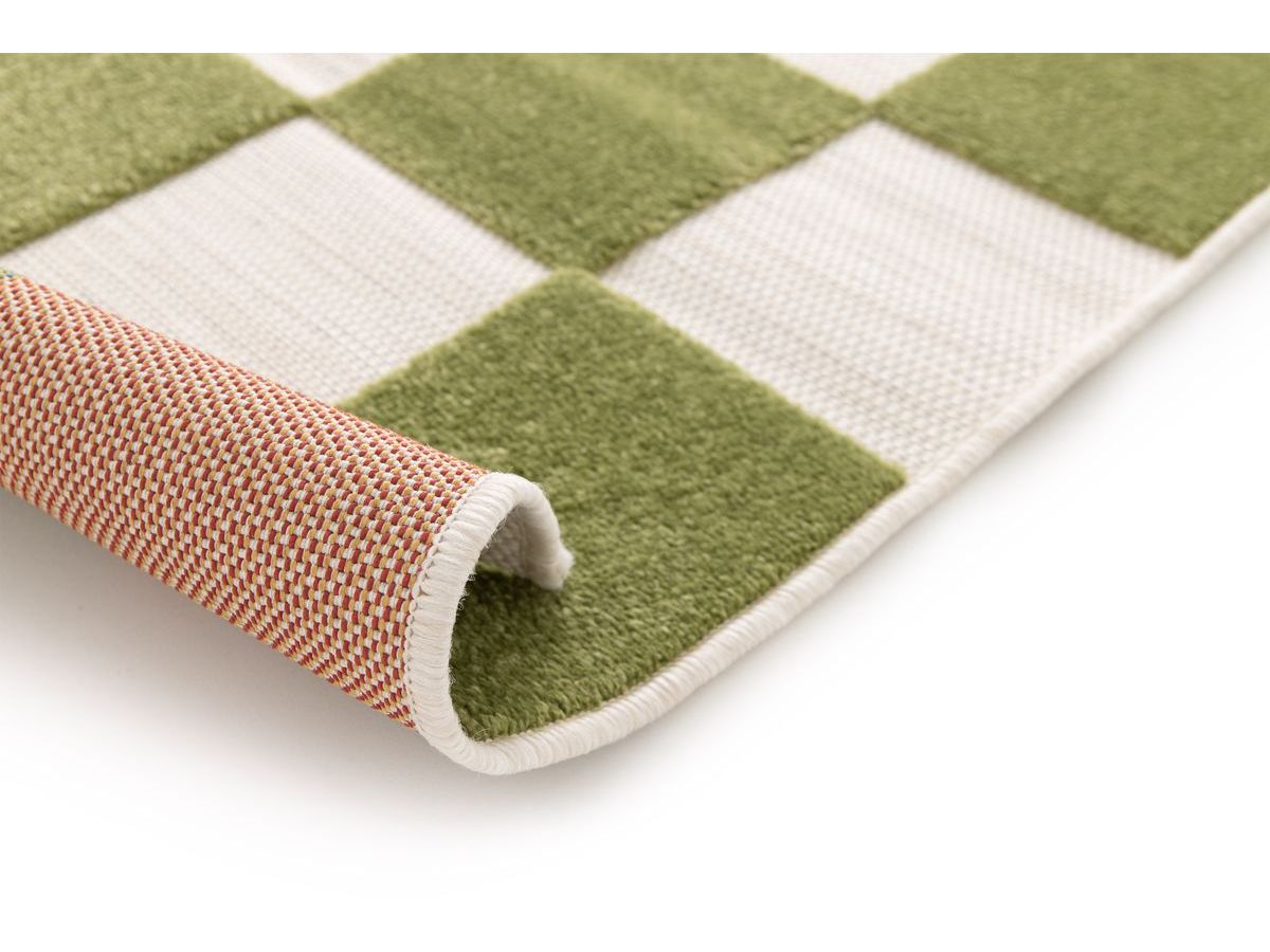 GAELLE kortpolig vloerkleed met schaakbordpatroon