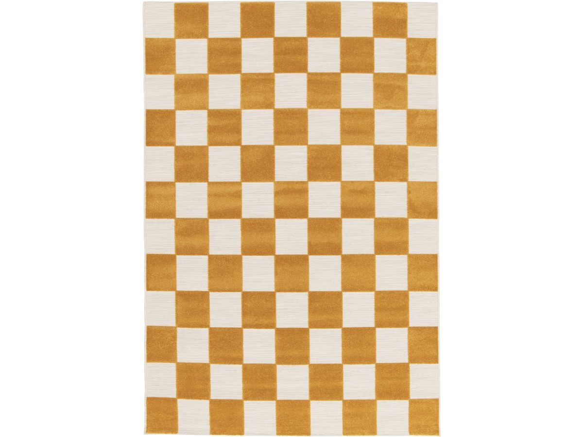 Tapis poils ras GAELLE motif damier Tapis poils ras GAELLE motif damier