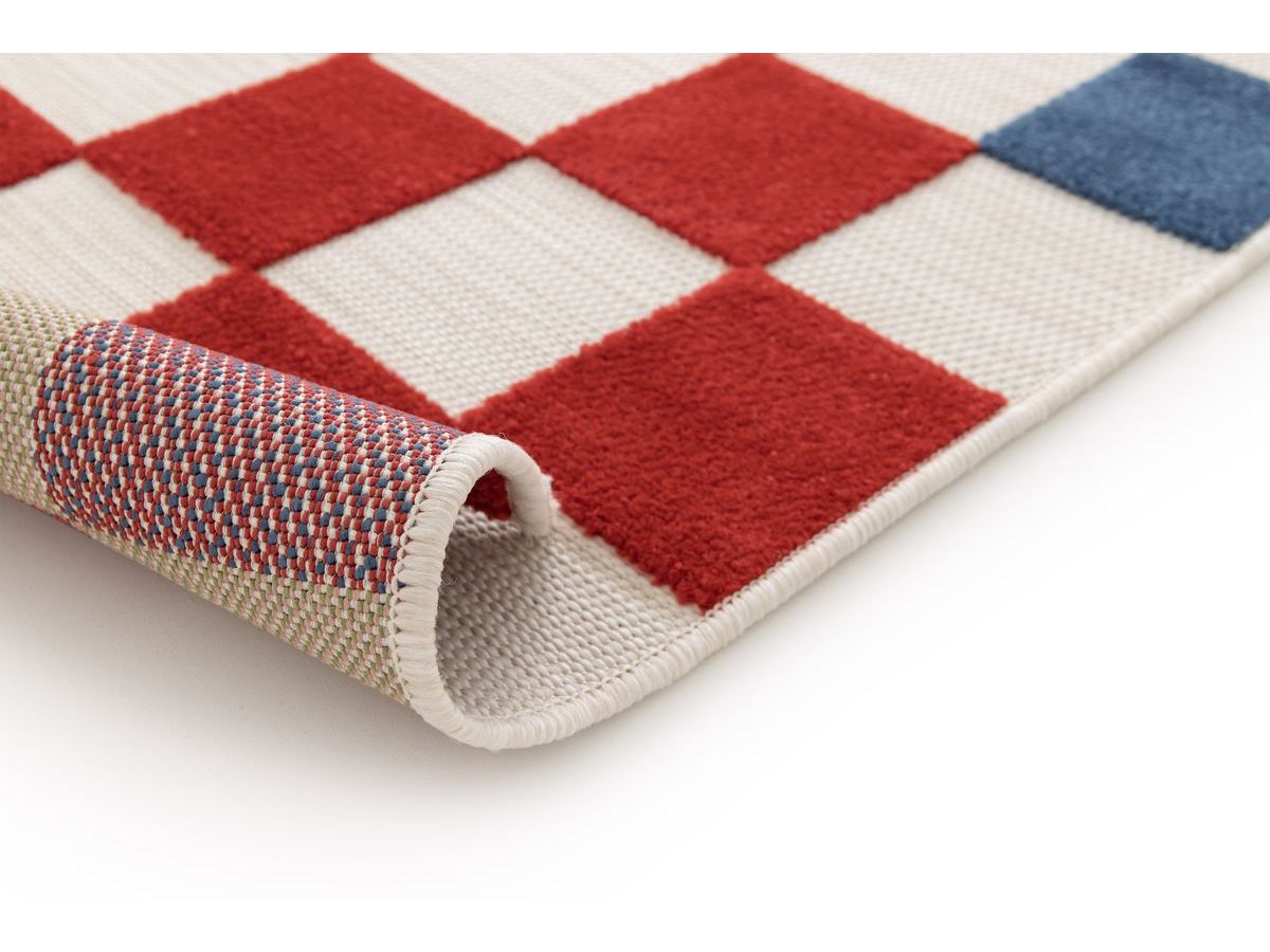 GABRIELLE kortpolig vloerkleed met schaakbordpatroon