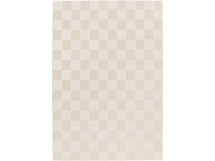 Tapis poils ras GABRIELLE motif damier