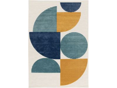 Tapis poils ras ELOI motif abstrait