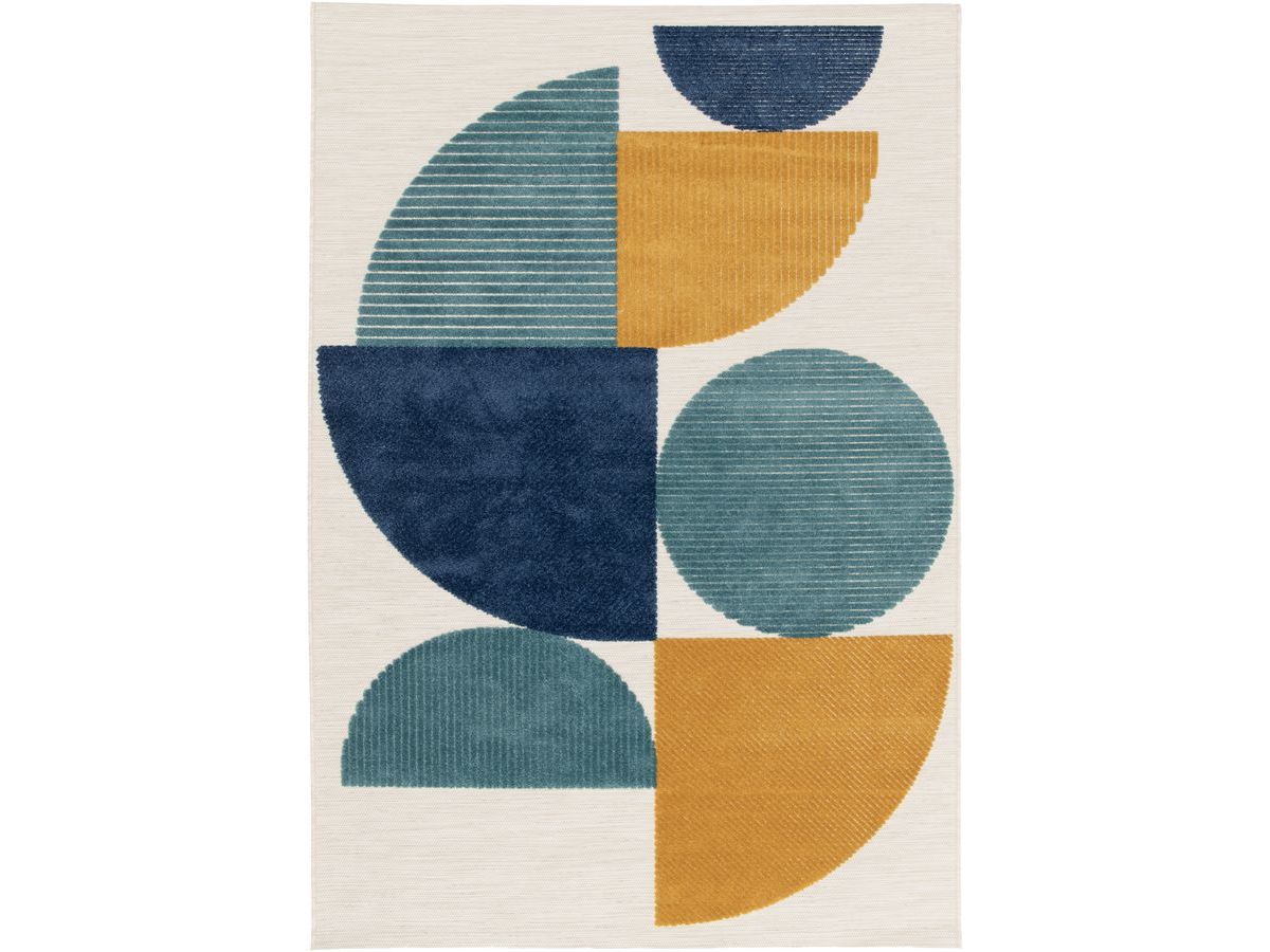 ELOI kortpolig vloerkleed met abstract patroon