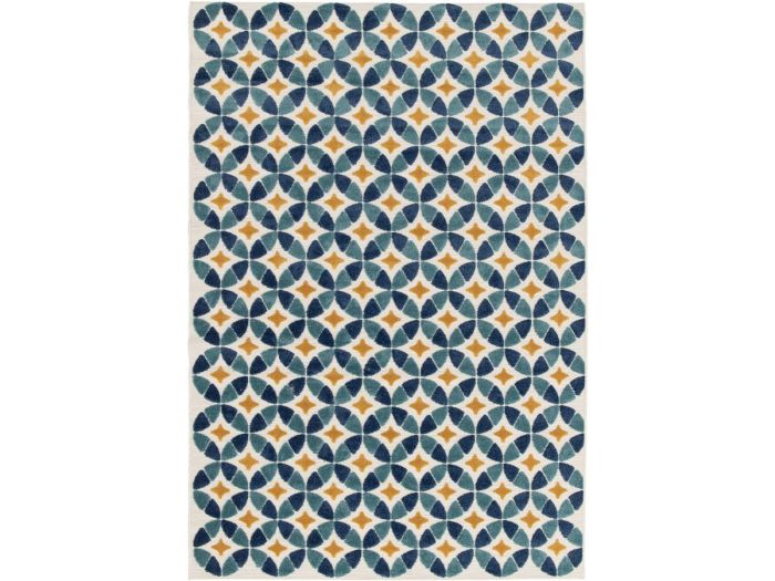 Tapis poils ras ISAURE motif abstrait
