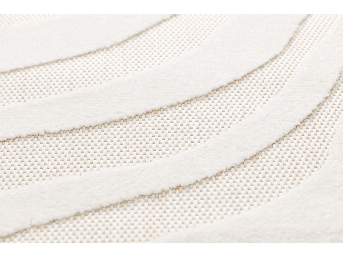 Tapis poils ras NOELIA motif abstrait beige — vue 4