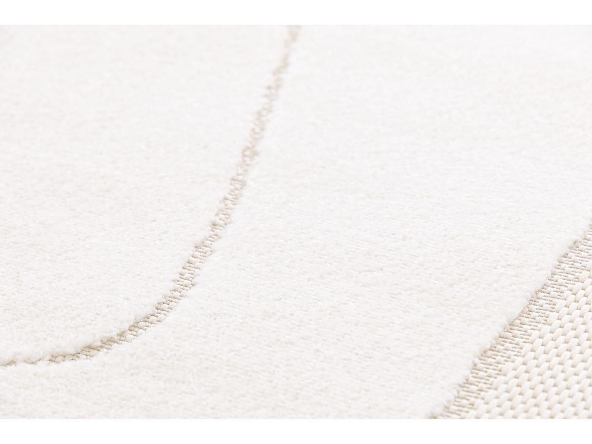 Tapis poils ras KAIA motif abstrait beige — vue 5